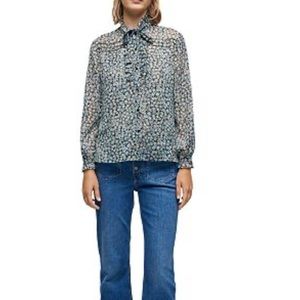 Maje Floral Chiffon Blouse with Camisole Sz 1